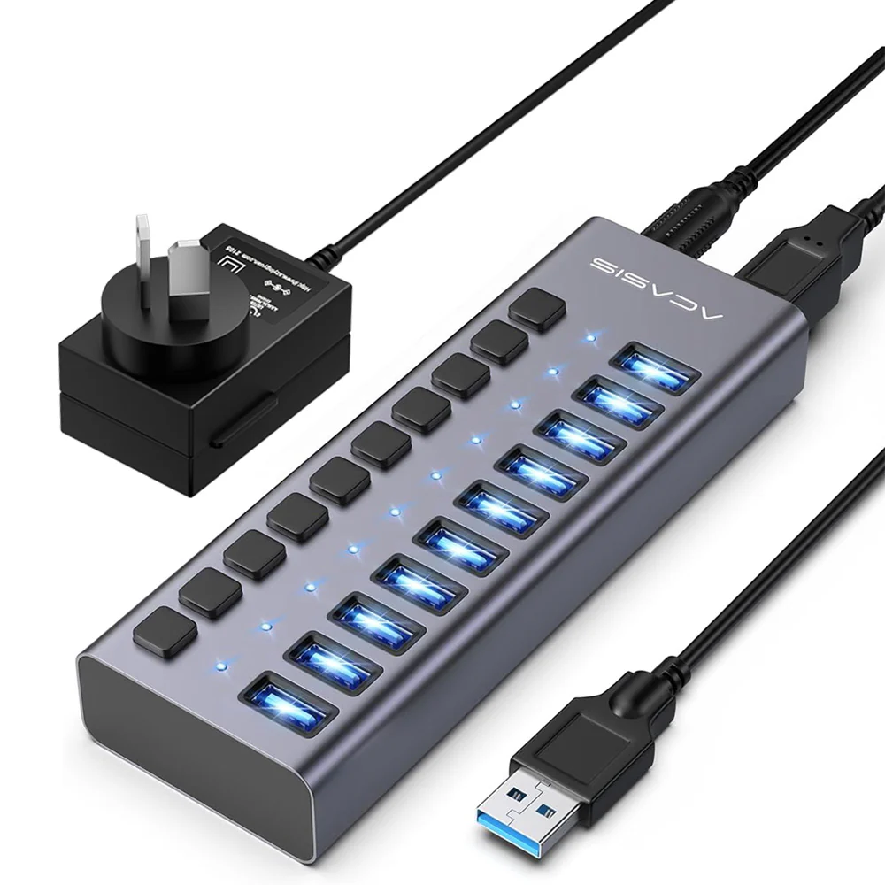 Acasis 10 Ports USB 3.1 Hub with Individual On/Off Switches Splitter - Image 12